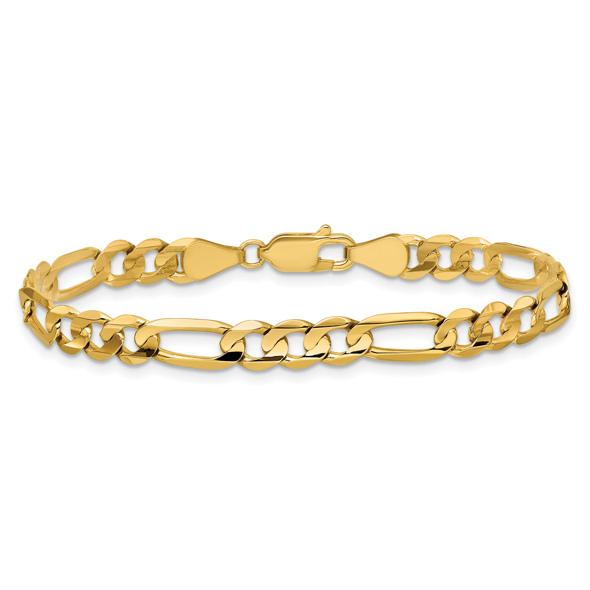14k 5.5mm Concave Open Figaro Chain