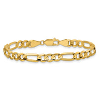 14k 5.5mm Concave Open Figaro Chain