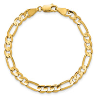 14k 5.5mm Concave Open Figaro Chain