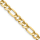 14k 6mm Concave Open Figaro Chain
