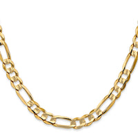 14k 6.75mm Concave Open Figaro Chain