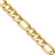 14k 8.75mm Concave Open Figaro Chain