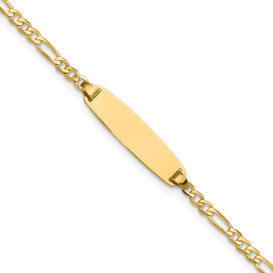 14k Figaro ID Bracelet