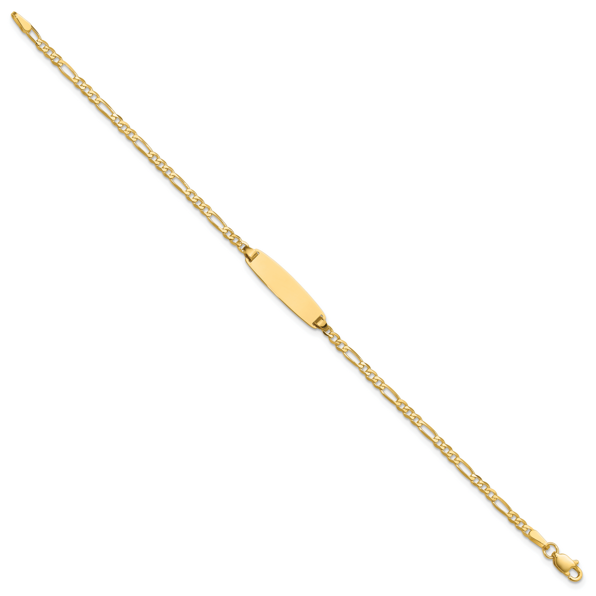14k Figaro ID Bracelet