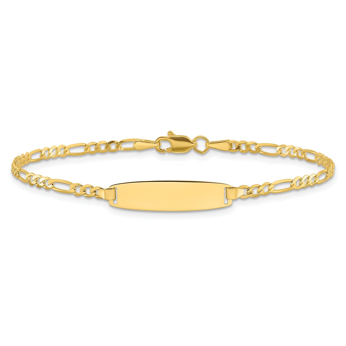 14k Figaro ID Bracelet