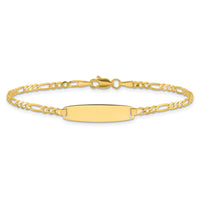 14k Figaro ID Bracelet