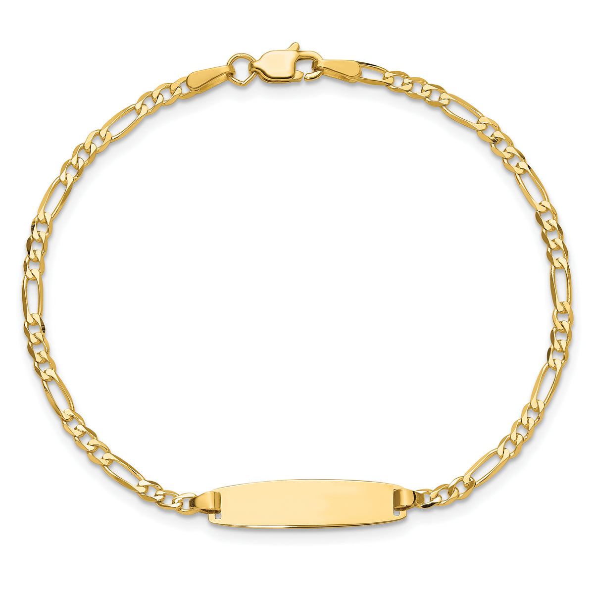 14k Figaro ID Bracelet