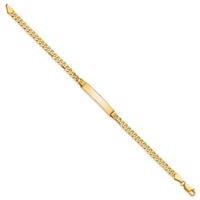 14K Curb Link ID Bracelet