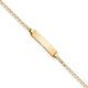 14k Flat Curb Link ID Bracelet