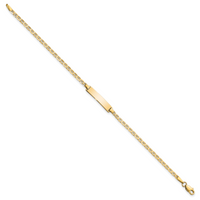14k Flat Anchor Link ID Bracelet