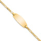 14k Oval Figaro ID Bracelet