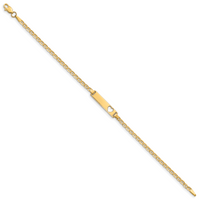 14k Cut-out Heart Anchor Link ID Bracelet