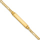 14k 3.0mm Figaro Diamond Cut ID Bracelet