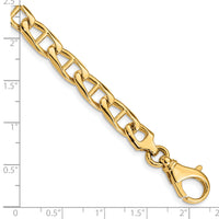 14K 6.9mm Hand-polished Anchor Link Bracelet