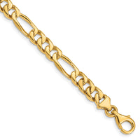 14k 7mm Hand-Polished Figaro Link Chain