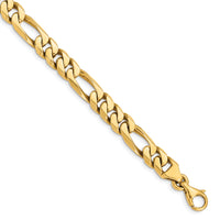 14k 8mm Hand-polished Figaro Link Bracelet