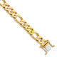 14K 10mm Hand-Polished Figaro Link Chain