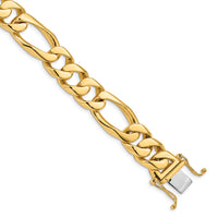 14k 13mm Hand-polished Figaro Link Chain