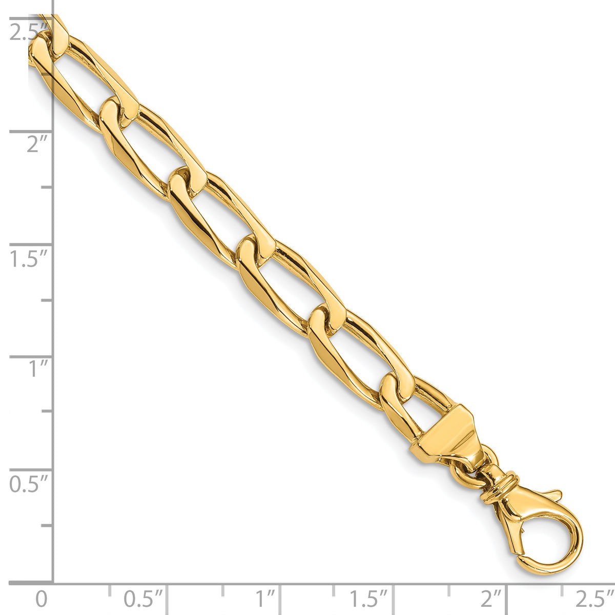 14K 6.5mm Hand-Polished Open Link Chain