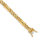 14K 7.5mm Hand-polished Fancy Link Bracelet