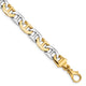 14K Two-tone 8mm Hand-polished Anchor Link Bracelet
