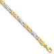 14k Two-tone 6mm Hand-polished Fancy Link Bracelet
