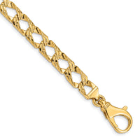 14k 8.6mm Hand Polished Fancy Link Chain
