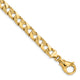 14K 7.5mm Hand Polished Fancy Link Chain