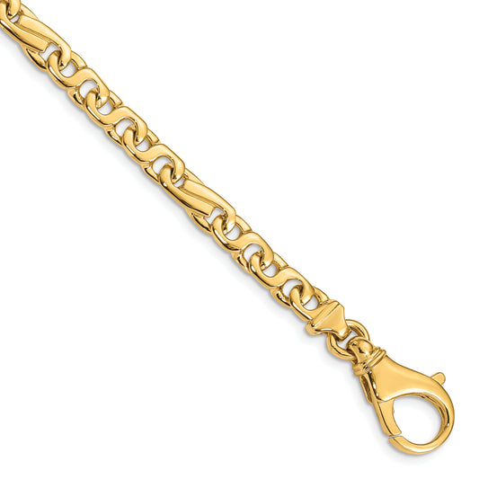 14K 5.8mm Hand Polished Fancy Link Chain