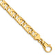 14k 10mm Hand-polished Fancy Link Chain