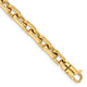 14k 7mm Hand-polished Fancy Link Chain