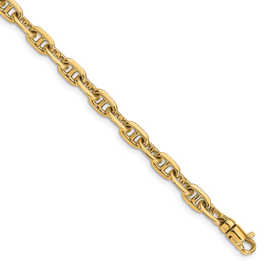 14k 5.1mm Hand-polished Fancy Link Chain
