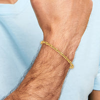 14k 5.1mm Hand-polished Fancy Link Bracelet