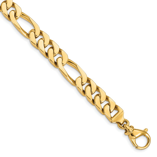 14k 9.2mm Hand Polished Fancy Link Chain