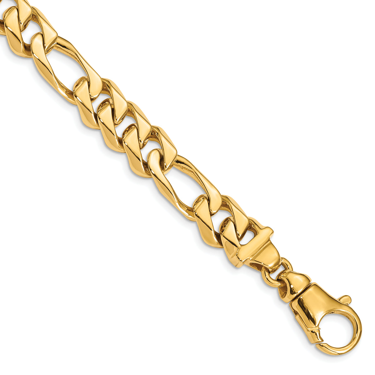 14k 10.9mm Hand Polished Fancy Link Necklace