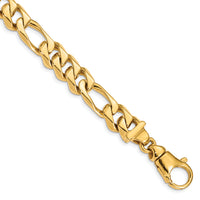 14k 10.9mm Hand Polished Fancy Link Bracelet