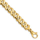 14k 10.75mm Hand Polished Fancy Link Necklace