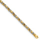 14k Two-tone 4.2mm Hand-polished Fancy Link Chain