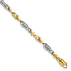 14K Two-tone 4.6mm Hand-polished Fancy Link Chain