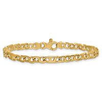14K Hand Polished 4.3mm Fancy Link Chain