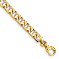 14k 6.5mm Hand-polished Fancy Anchor Link Bracelet