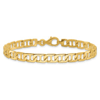 14k 6.5mm Hand-polished Fancy Anchor Link Bracelet
