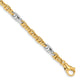 14k Two-tone 5.38mm Hand-polished Fancy Link Chain