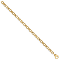14K 6.5mm Polished Hand-polished Fancy Link Bracelet