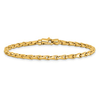 14k 3.3mm Hand-polished Fancy Link Chain
