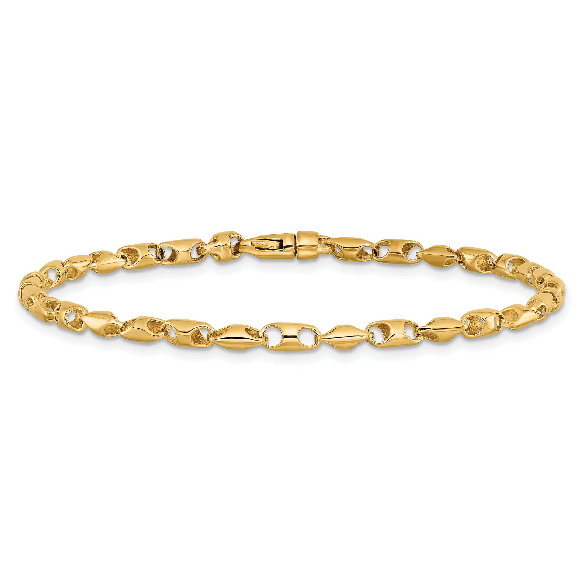 14K 3.1mm Fancy Link Bracelet