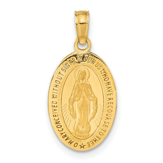 14k Miraculous Medal Pendant