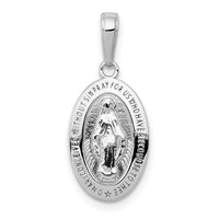 14k White Gold Miraculous Medal Pendant
