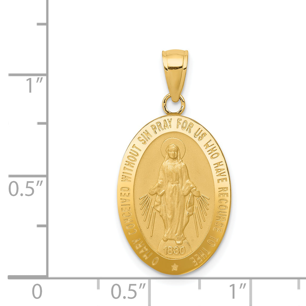 14k Miraculous Medal Pendant