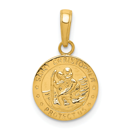 14k Saint Christopher Medal Charm